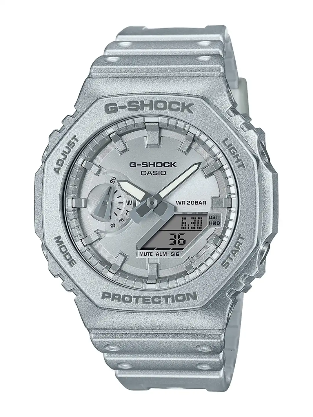 Buy CASIO Men G-Shock GA-2100FF-8ADR Silver Ana-Digi Dial Silver
