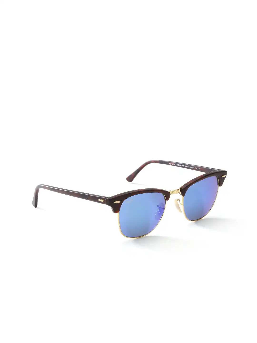 Buy Ray-Ban Men Mirrored Clubmaster Sunglasses 0RB3016-114517