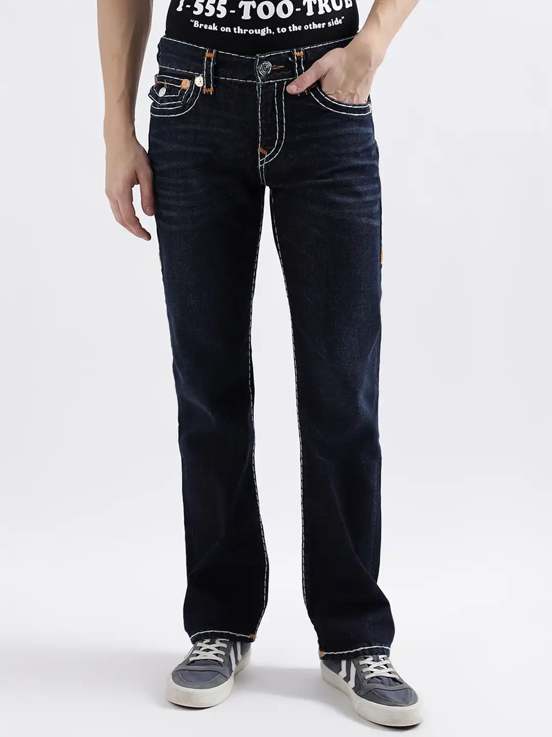 Buy True Religion Men Super T Billy Regular Fit Mid-Rise Clean