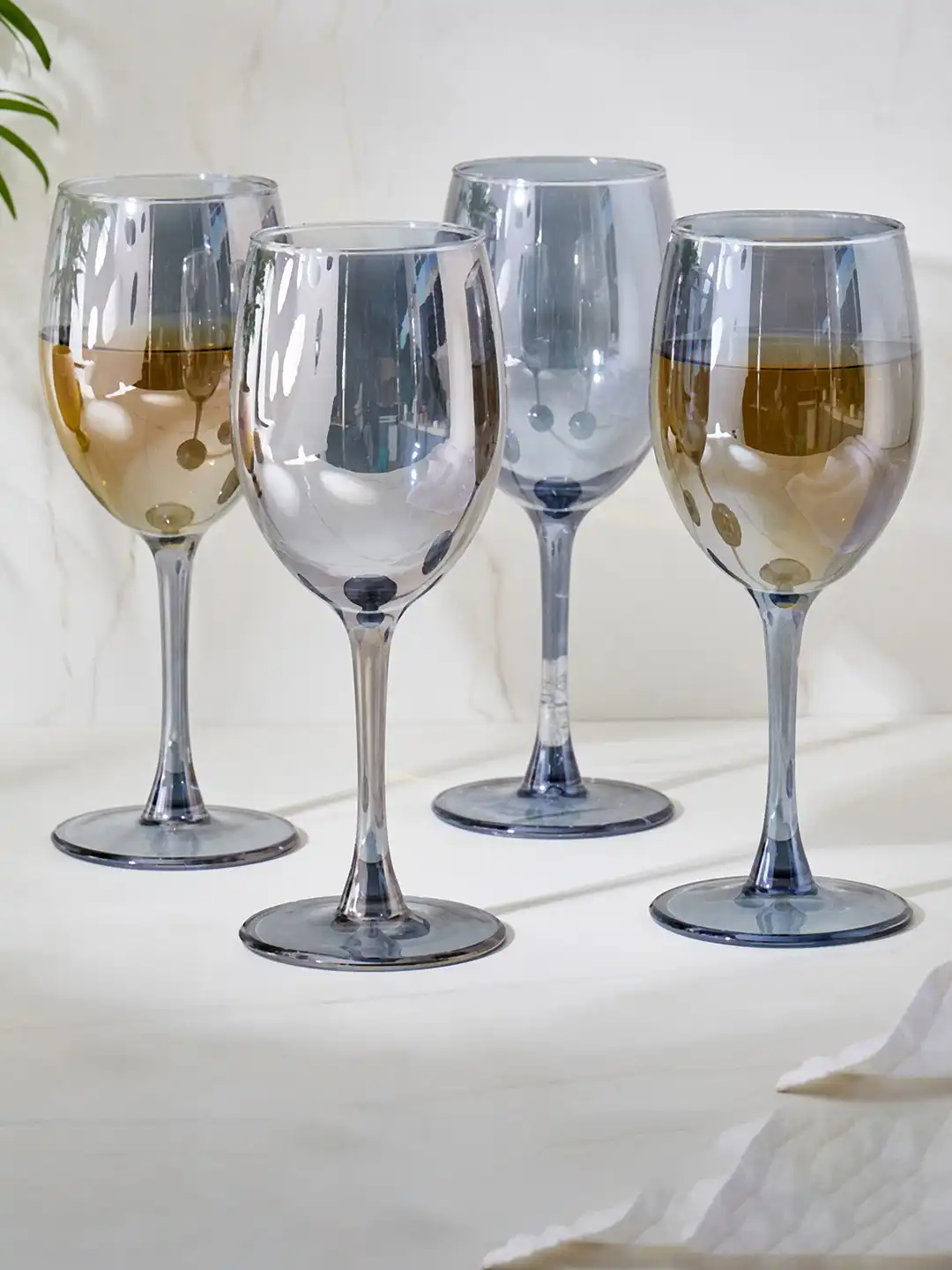 Buy Home Centre Chef Special 4 Pcs Grey Wine Glasses - 330 ML Each - Bar  Glass for Unisex 25606472 | Myntra