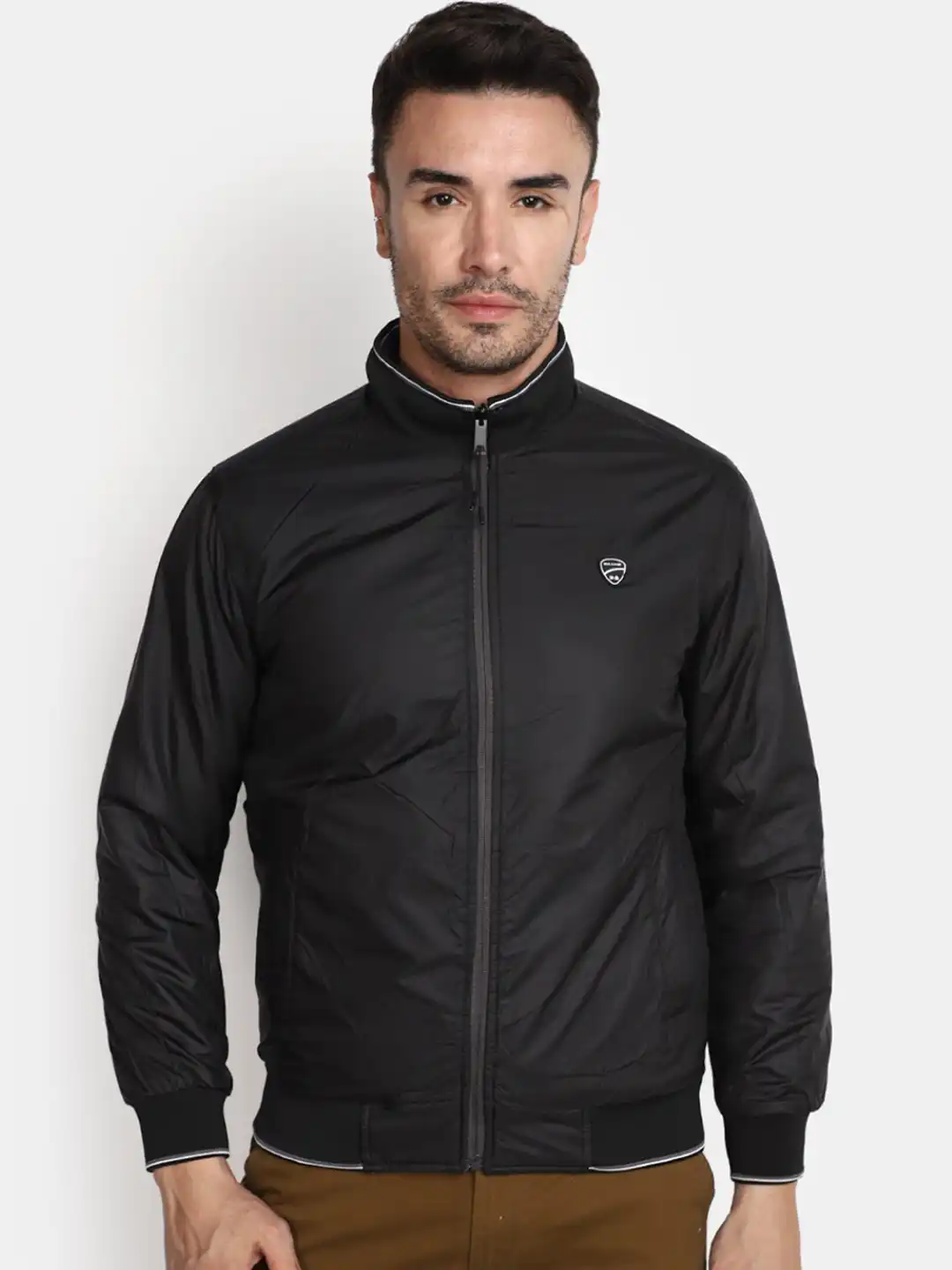 Buy V-Mart Mock Collar Cotton Reversible Bomber Jacket - Jackets
