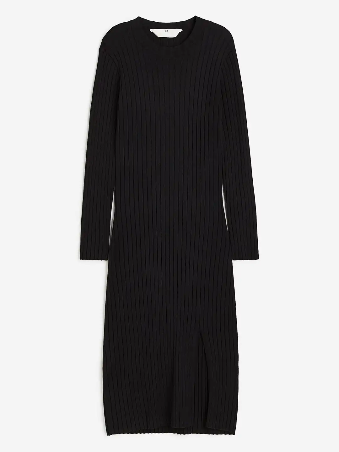 h&m knit midi dress H&M Bodycon Midi Ribbed Knit Tan Dress Size XS