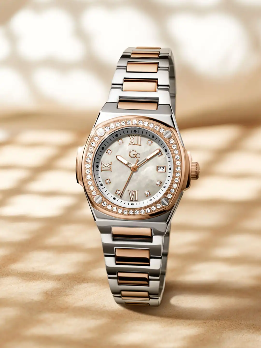 Buy Guess Collection Round 30mm White Dial Analog Women Watch