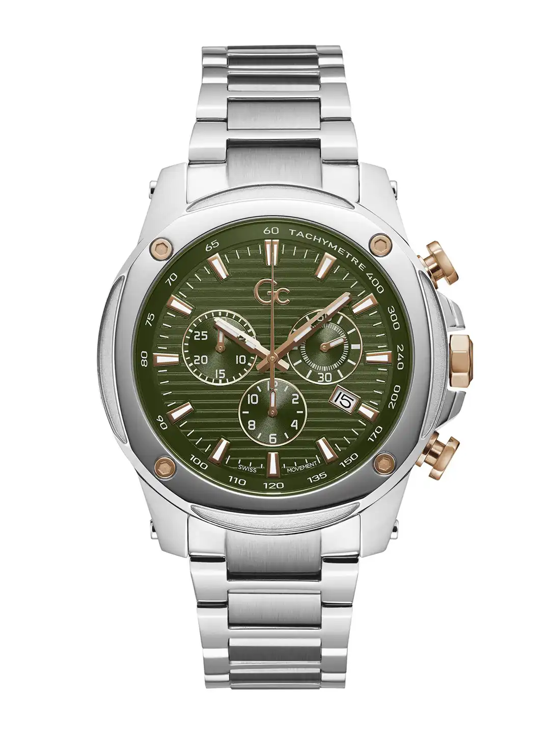 Buy Guess Collection Round 45mm Green Dial Analog Men Watch