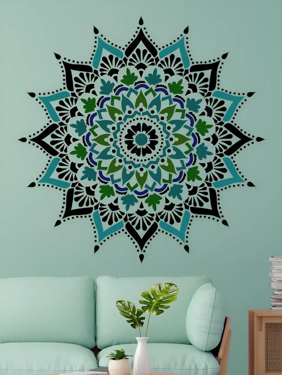 Buy KAYRA DECOR White Mandalight Mandala Design Wall Painting