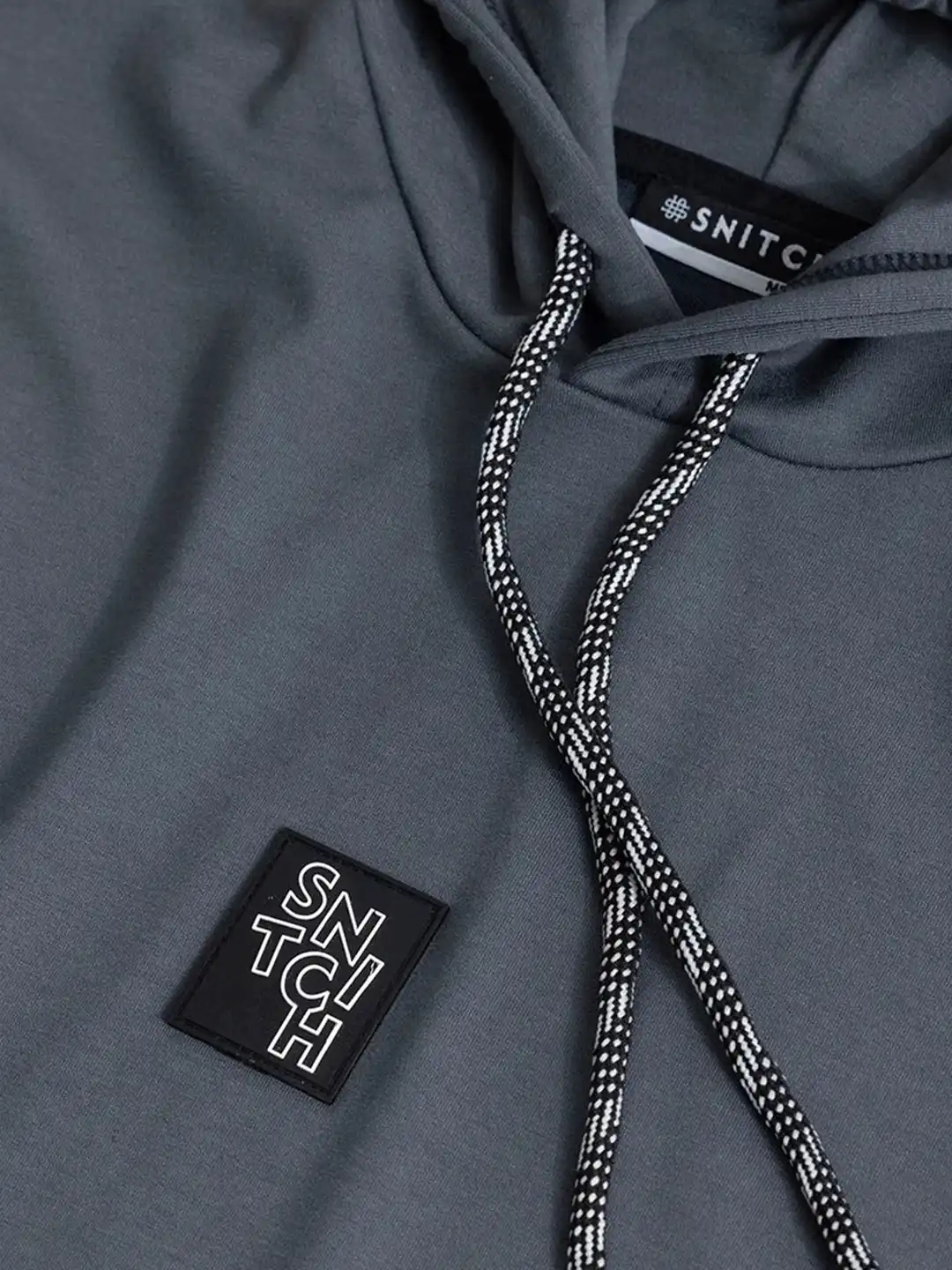 Buy Snitch Grey Hooded Sleeveless Pullover Sweatshirt