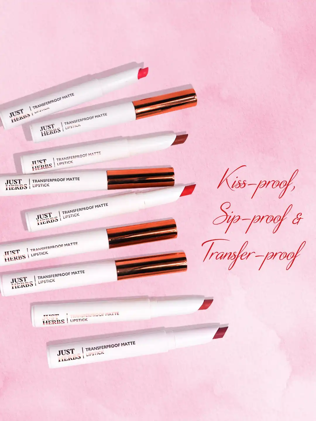Buy Just Herbs Transferproof Matte Lipstick 1.7 g - Foxy Pink 08