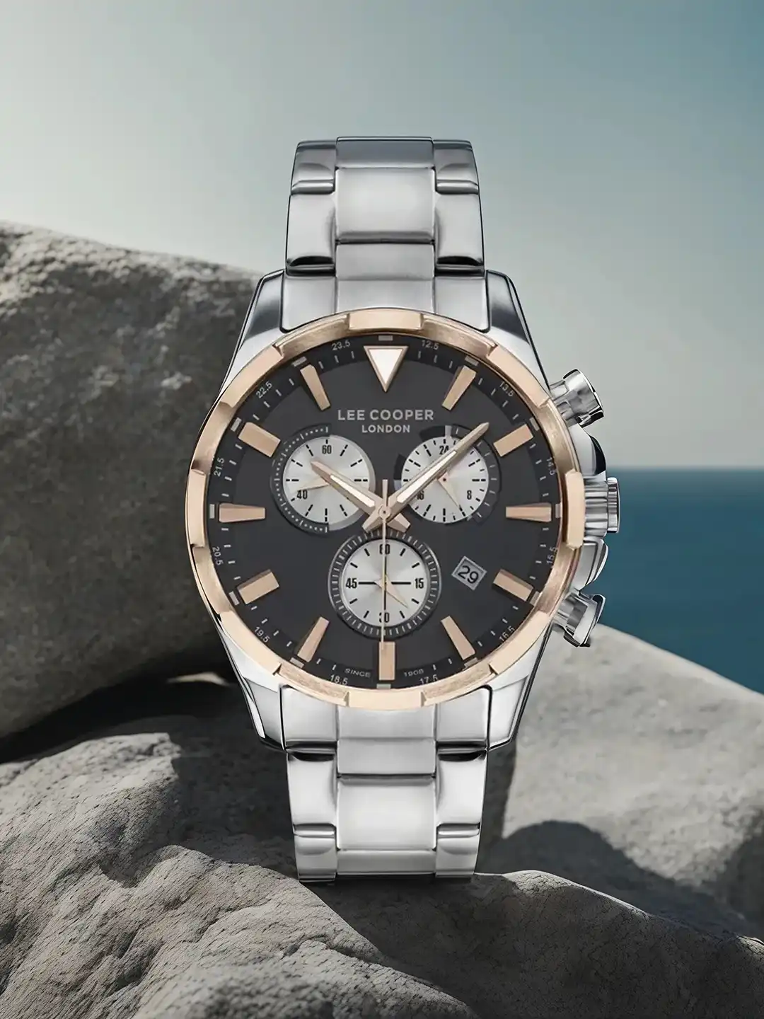 Buy Lee Cooper Men Bracelet Style Straps Analogue Chronograph