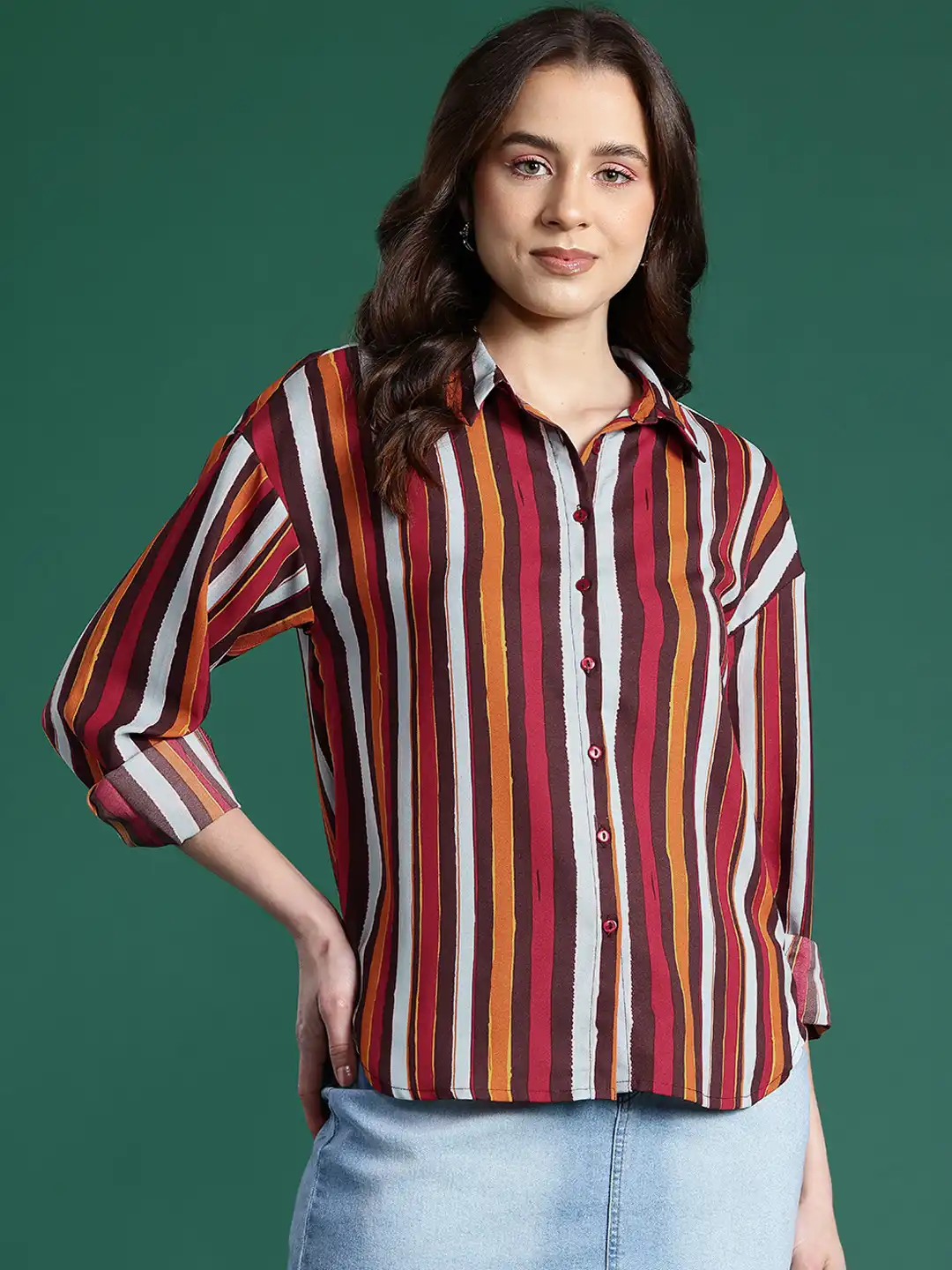 Buy DressBerry Women Striped Casual Shirt - Shirts for Women 25981992 |  Myntra