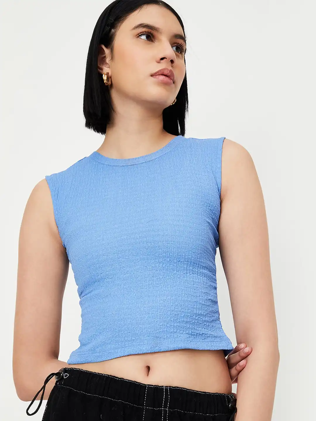 Buy max Sleeveless Knitted Crop Top - Tops for Women 25988652 | Myntra