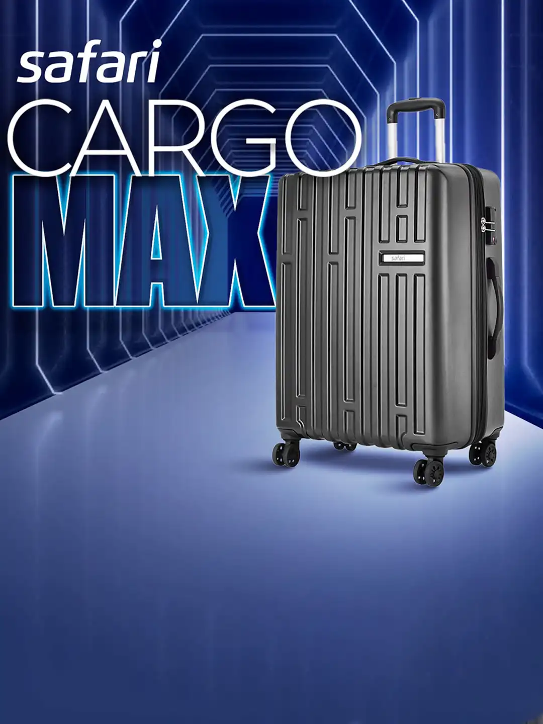 トリエー Buy Safari Cargomax Textured 360-Degree Rotation Hard-Sided Medium