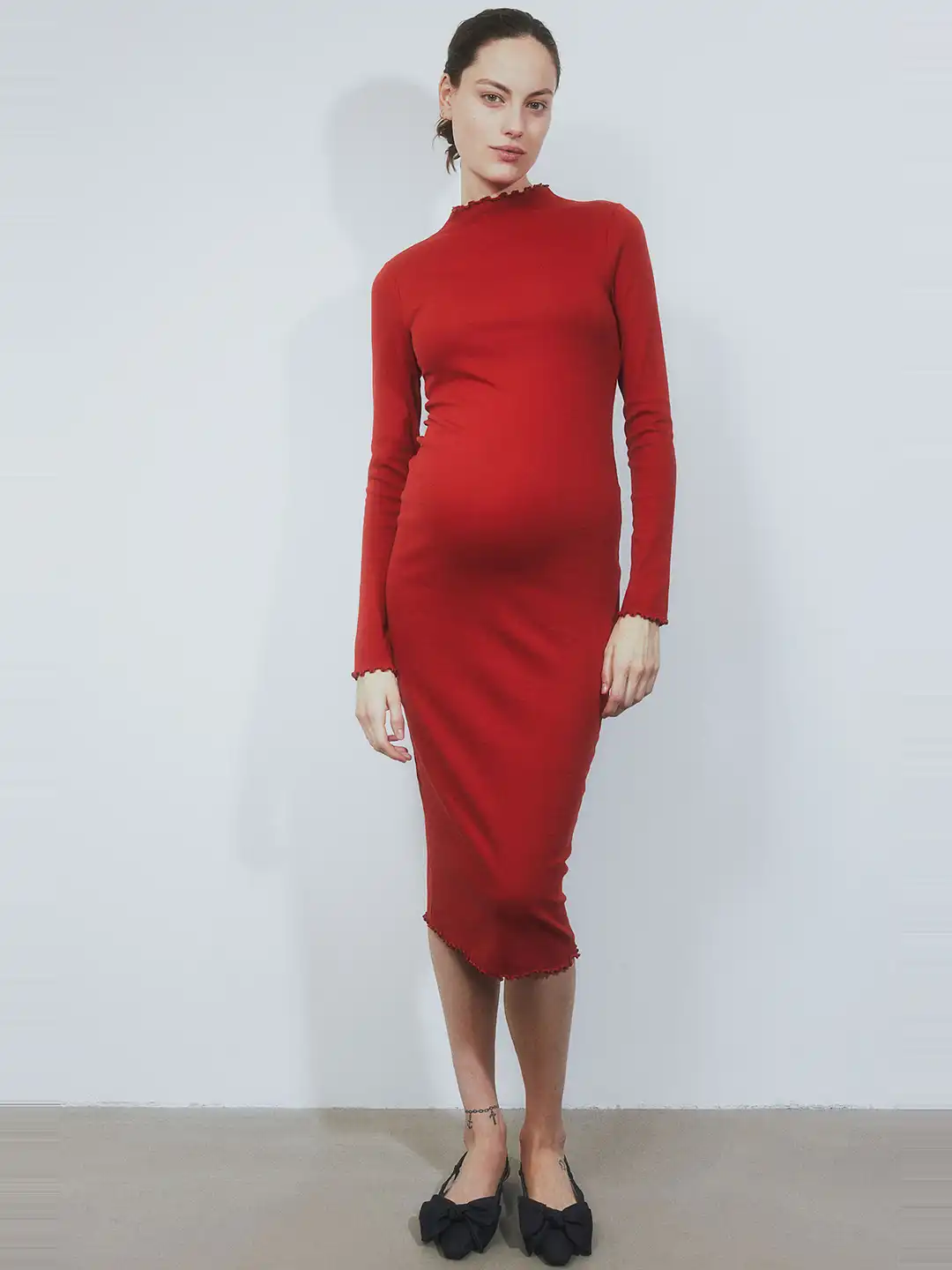 mini jersey dress SELENE - High-neck mini jersey dress by SIEDRÉS main image 0