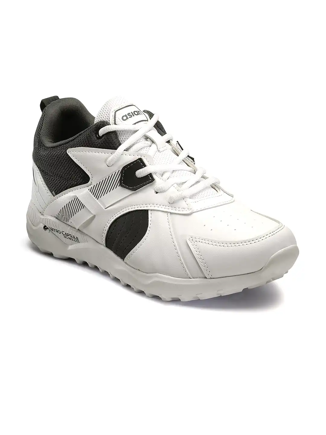 Buy ASIAN Men Platinum-01Colourblocked Mesh Lace-Up Sneakers