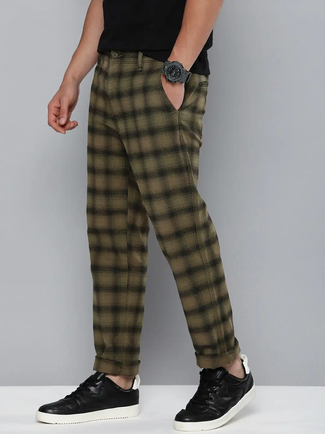 Buy Levis Checked XX Chino Standard Taper Chinos Trousers