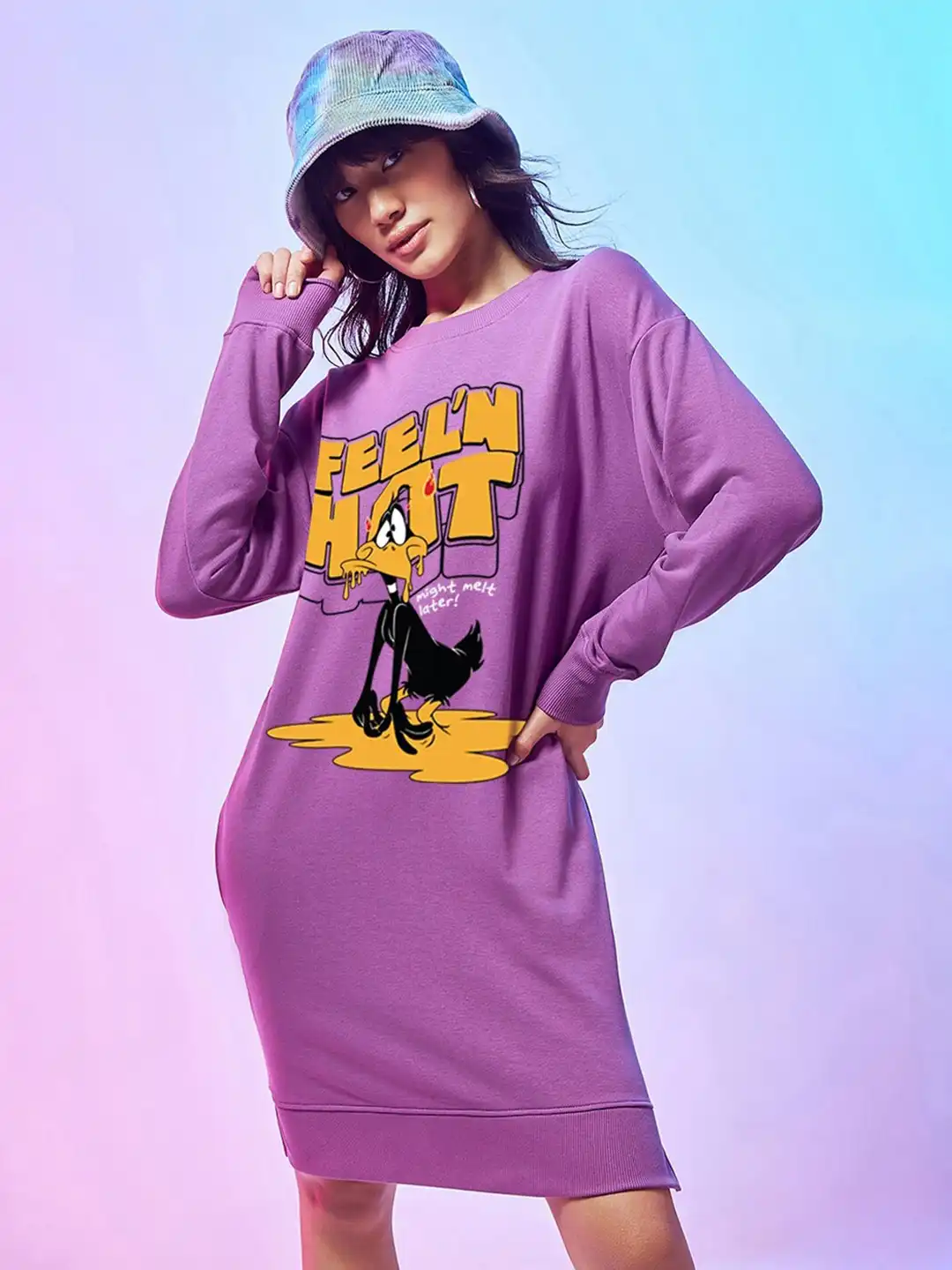looney tunes t shirt dress Buy Bewakoof Looney Tunes Women's Green Lola Pose Graphic Printed Oversized Plus Size T-Shirt Dress Online