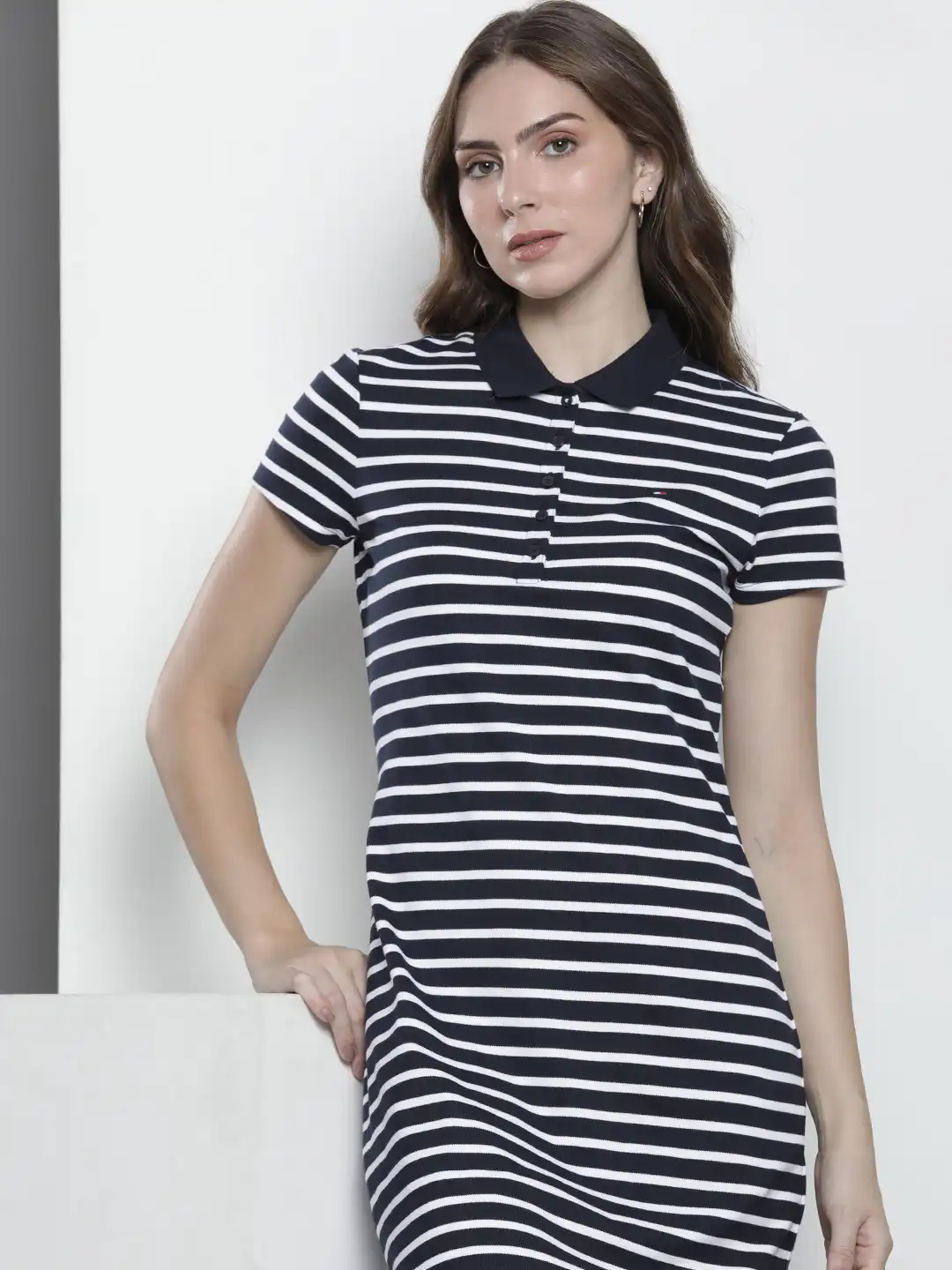Buy Tommy Hilfiger Striped T-shirt Mini Dress - Dresses for Women 26516660  | Myntra