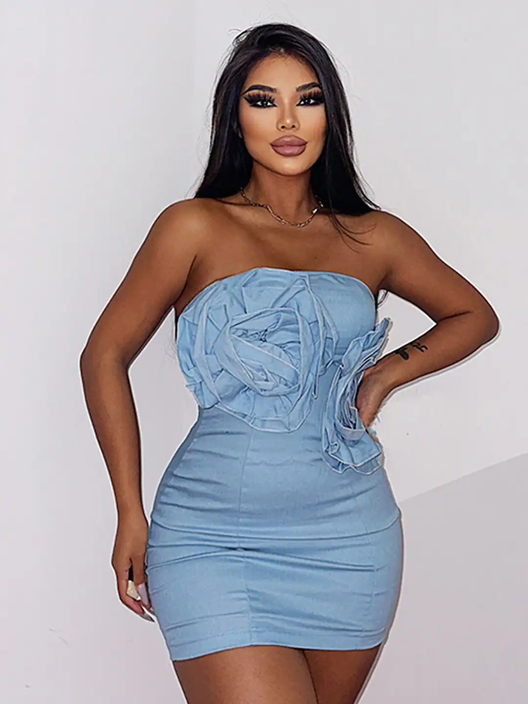 blue dresses tight Wedtrend Women Classy Glitter Royal Beaded Homecoming Dress Strapless Satin Short Prom Dress, Royal Blue / US12 Western Dresses Find Atria short designer And Red Heels Blue My Actual Bust is:38