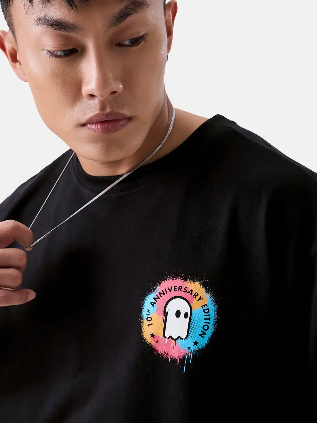 Buy The Souled Store Men Oversized Fit 10th Anniversary Printed