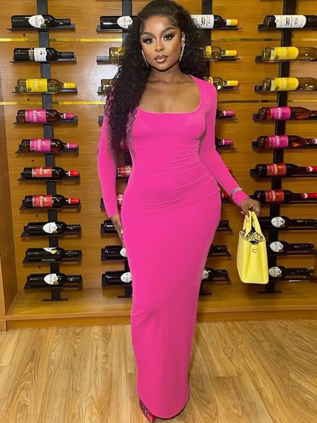 Buy KPOP Pink Square Neck Bodycon Maxi Dress - Dresses for Women 26568330 | Myntra Buy KPOP Pink Square Neck Bodycon Maxi Dress - Dresses for Women 26568330 | Myntra