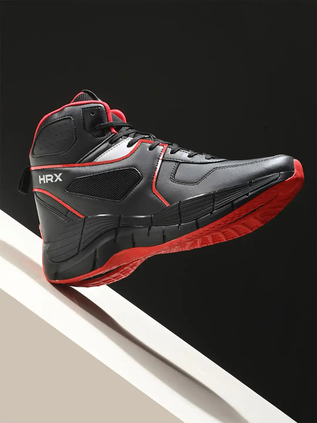 Buy HRX by Hrithik Roshan Men Black & Red Rebound Mid Top