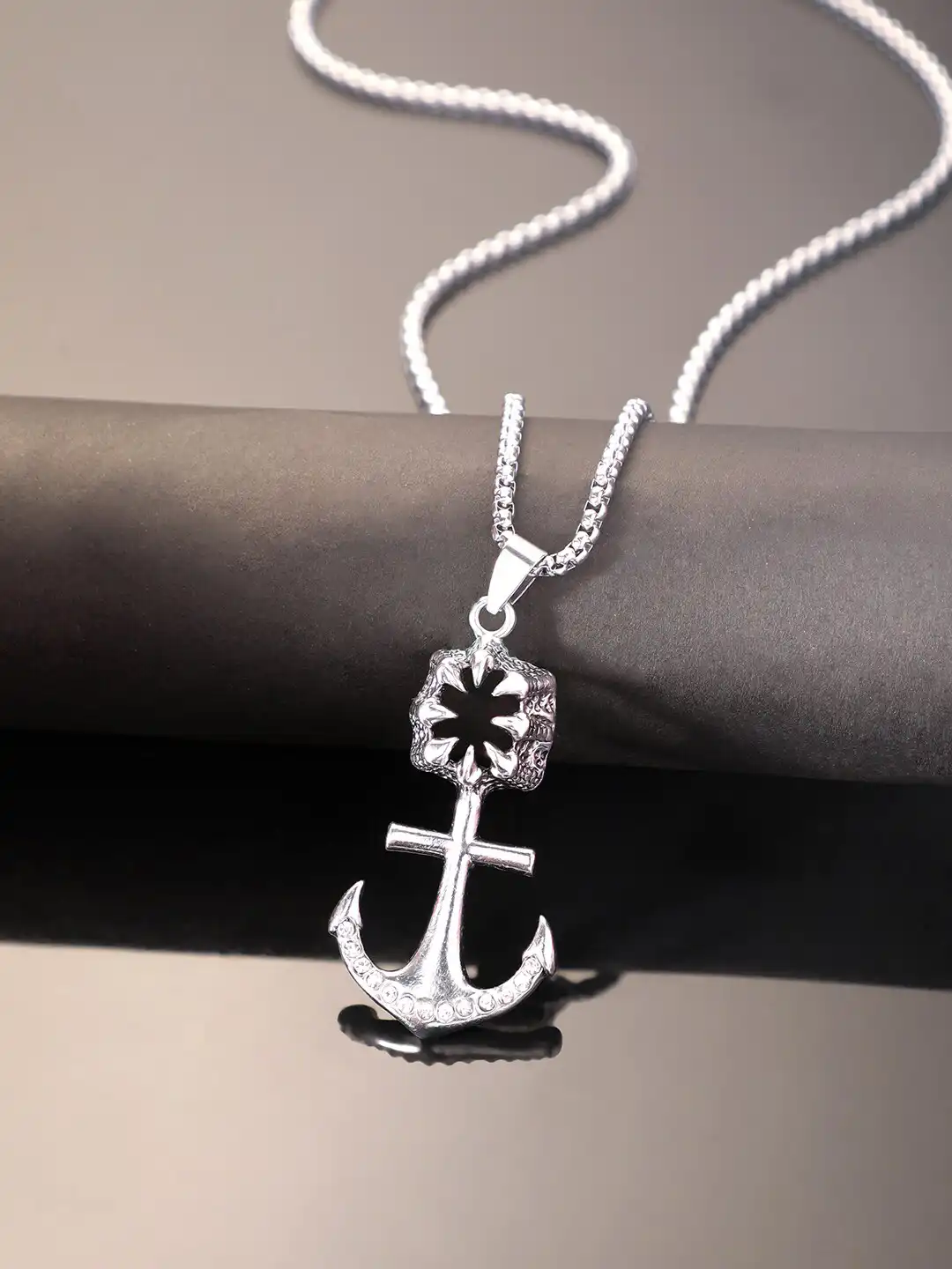Buy The Roadster Lifestyle Co. Silver Plated Ship Anchor Pendant
