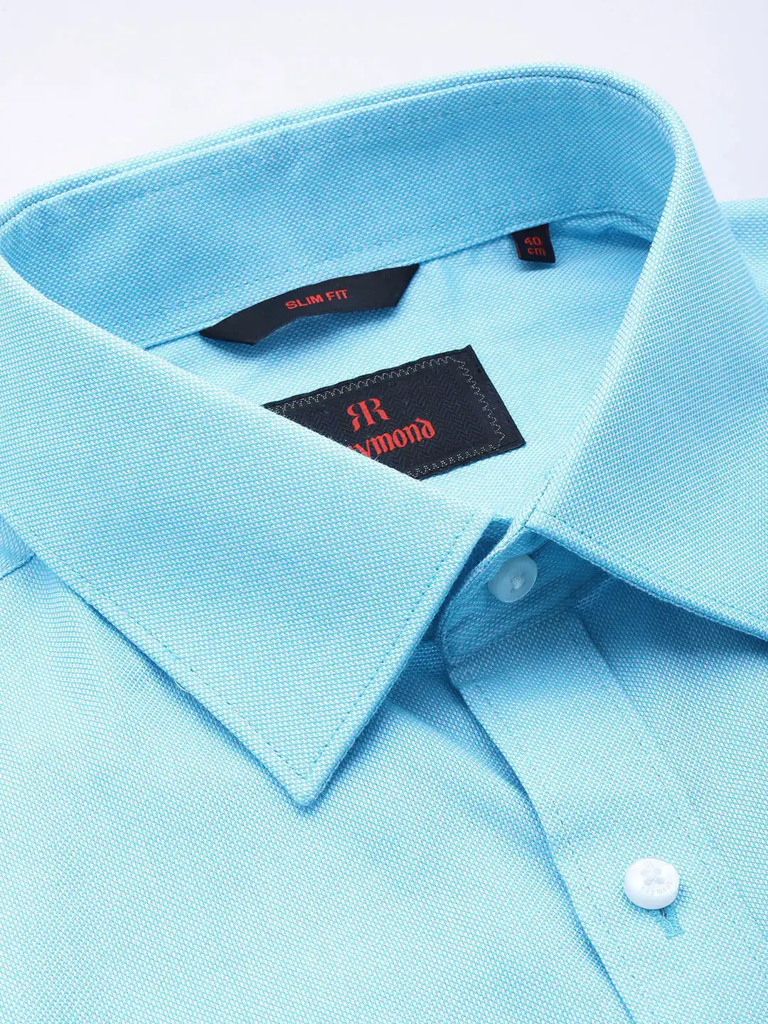 Buy Raymond Self Design Slim Fit Pure Cotton Formal Shirt - Shirts