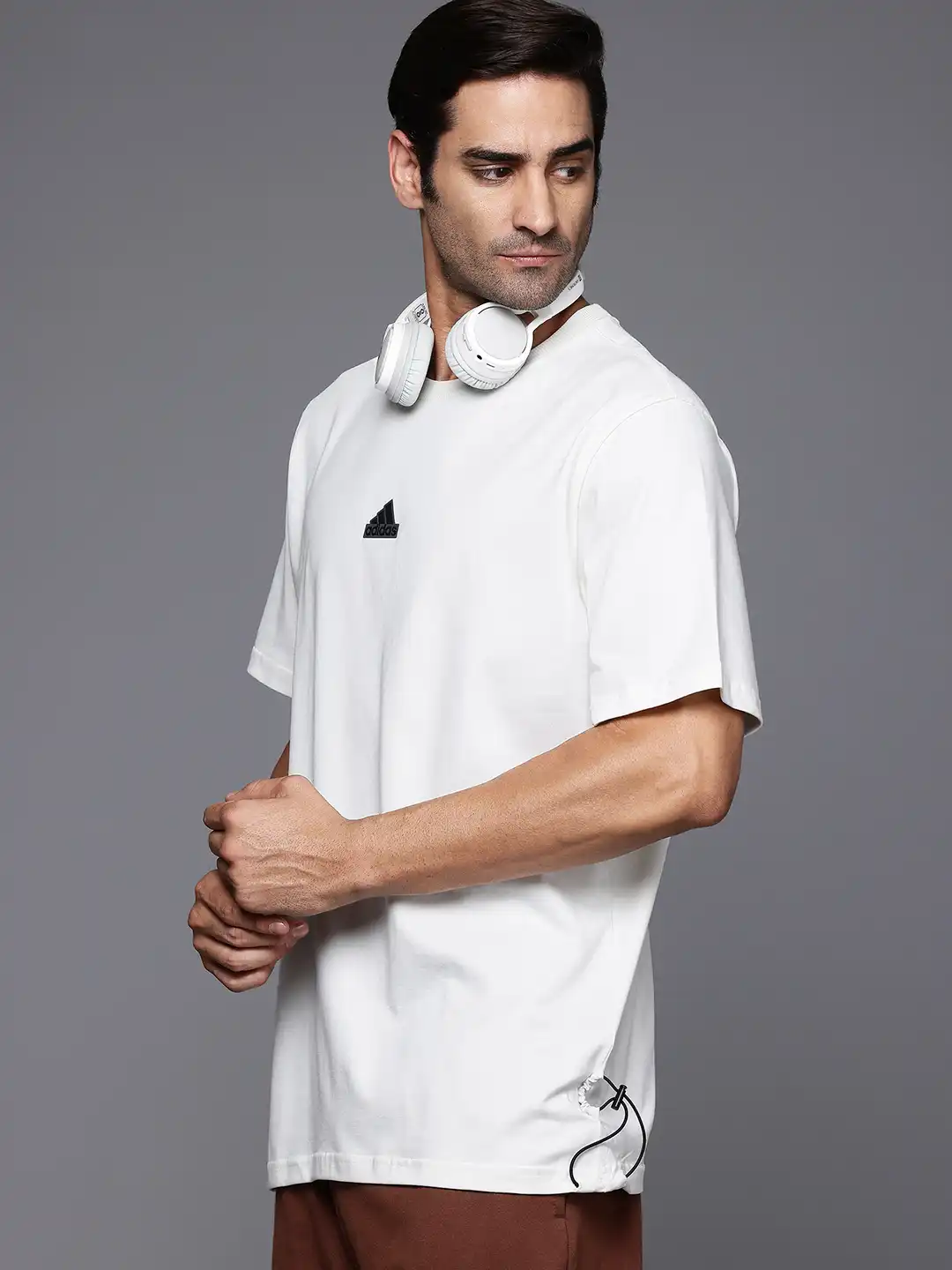 Buy ADIDAS CE Q1 Toggle Detail Pure Cotton Sports T-shirt