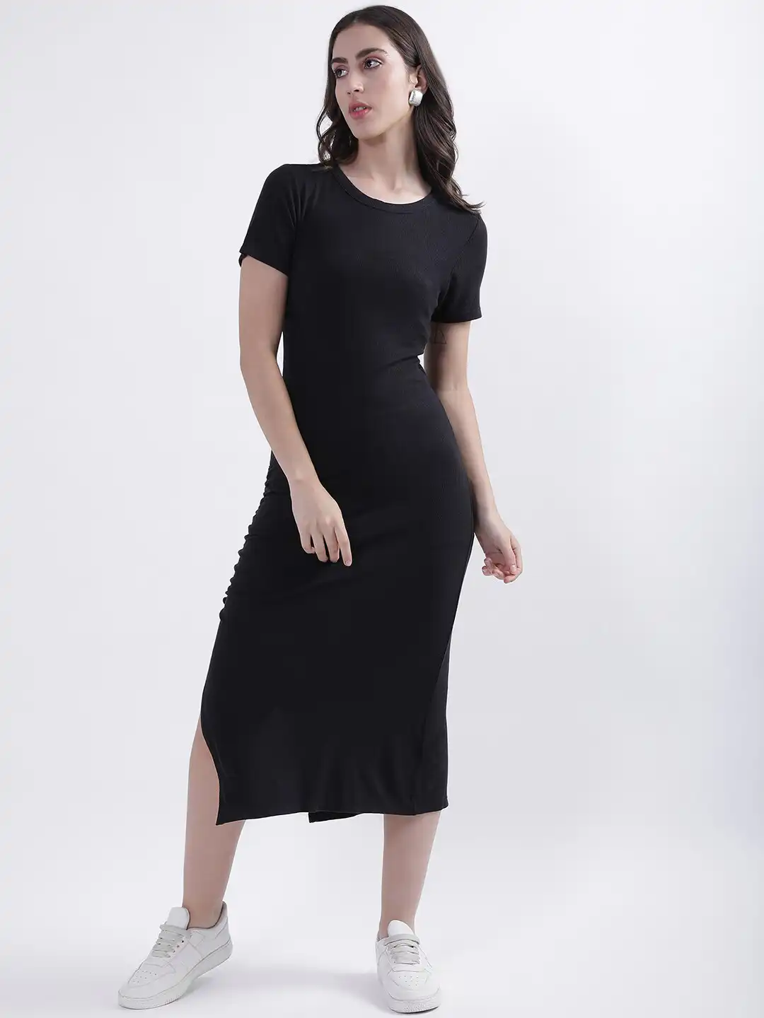 Buy DKNY Solid T-shirt Bodycon Dress - Dresses for Women 26862540 | Myntra