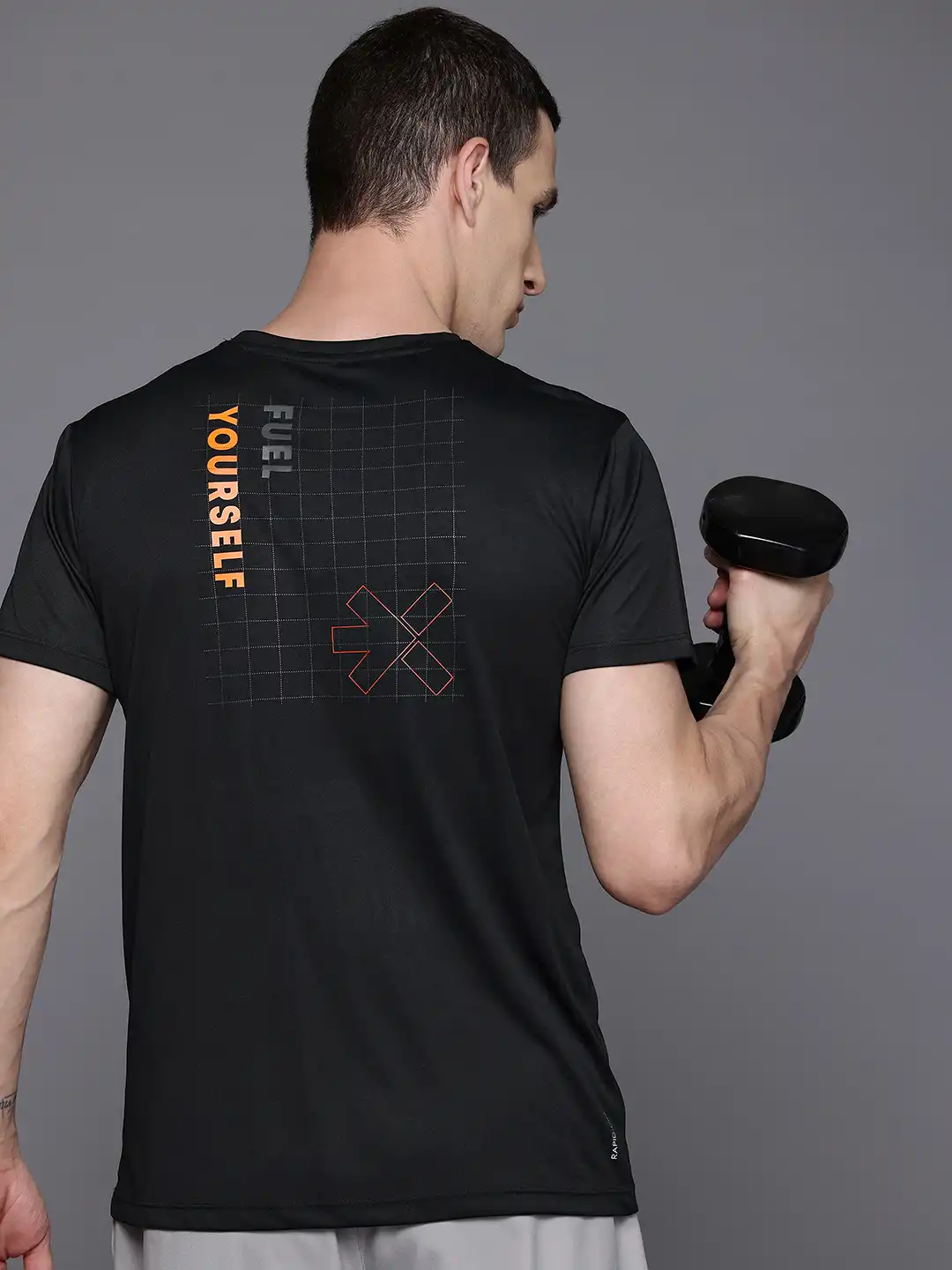 トップス hrk Buy HRX by Hrithik Roshan Printed Rapid-Dry Training T-shirt