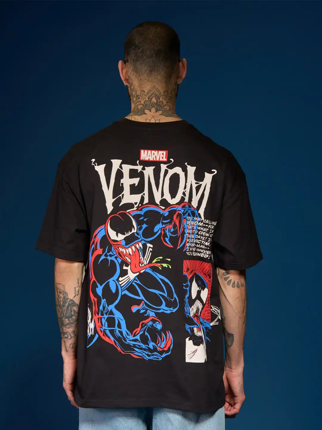 Buy Bonkers Corner Venom Graphic Oversized T-shirt - Tshirts for