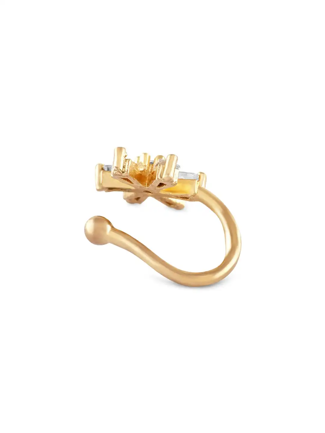 Buy Zaveri Pearls Gold-Plated Cubic Zirconia Studdded Clip On