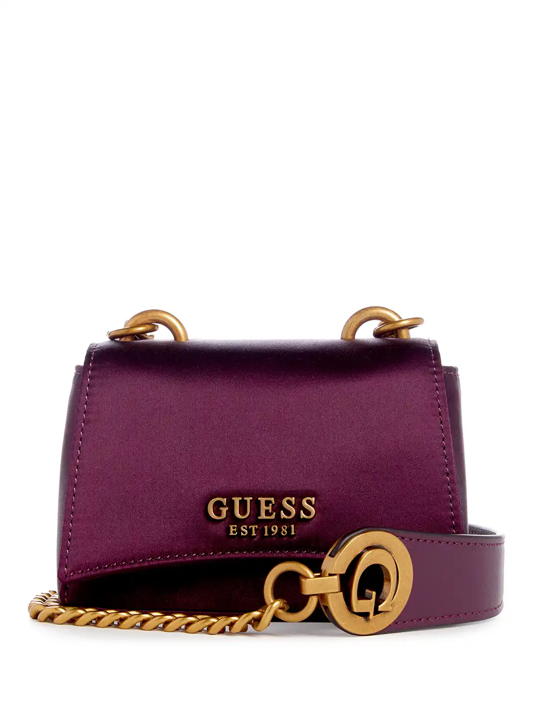 Buy GUESS Satin Finish Structured Small-Sized Sling Bag - Handbags