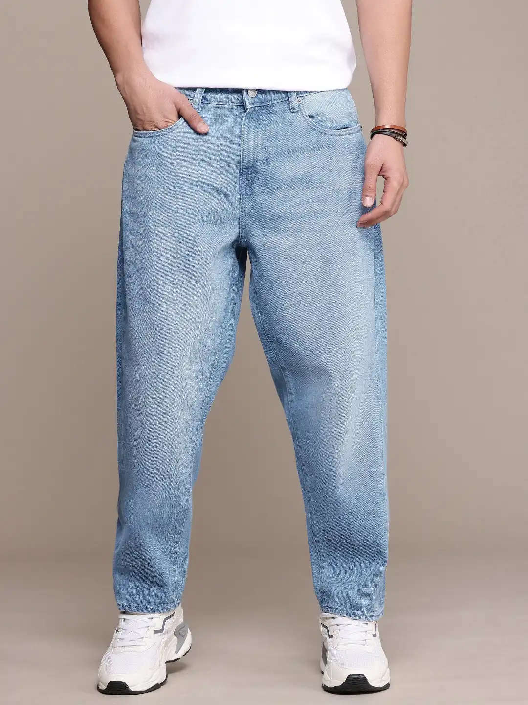 Forca By Lifestyle Olive Cotton Loose Fit Jeans CFT. Over loose 