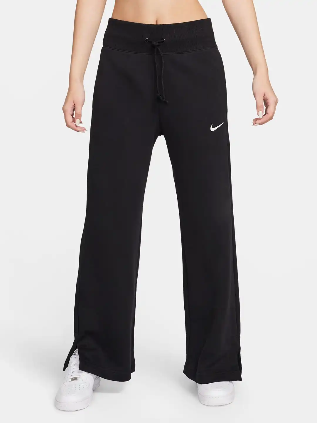 Buy Nike Women Black Sportswear Phoenix Fleece Trackpants - Track