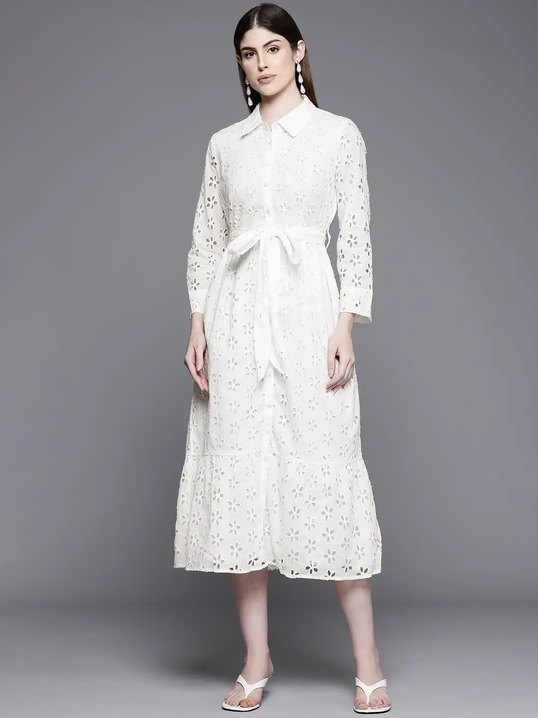 embroidered abaya dress LM354 Plaid Sequin Abaya Dress main image 0