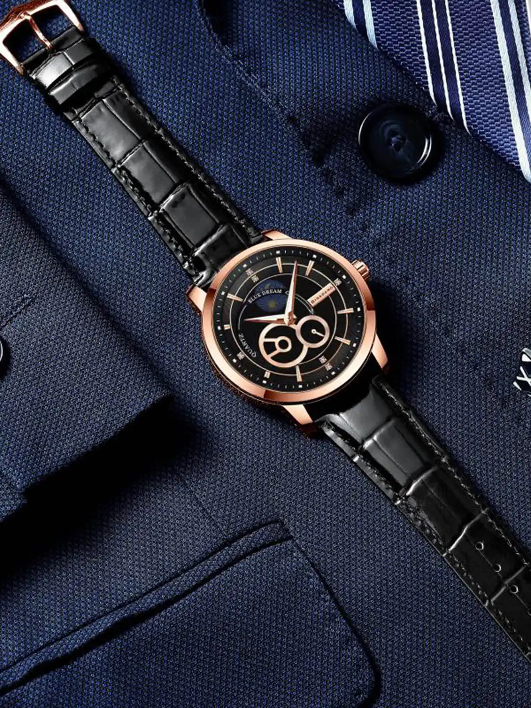 Buy GIORDANO Men Patterned Dial & Leather Textured Straps Analogue