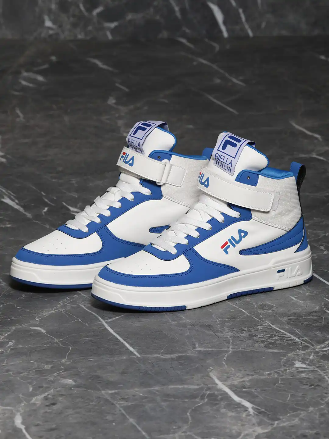 Buy FILA Men AZARO Lifestyle Walking Velcro Detail Mid-Top Shoes