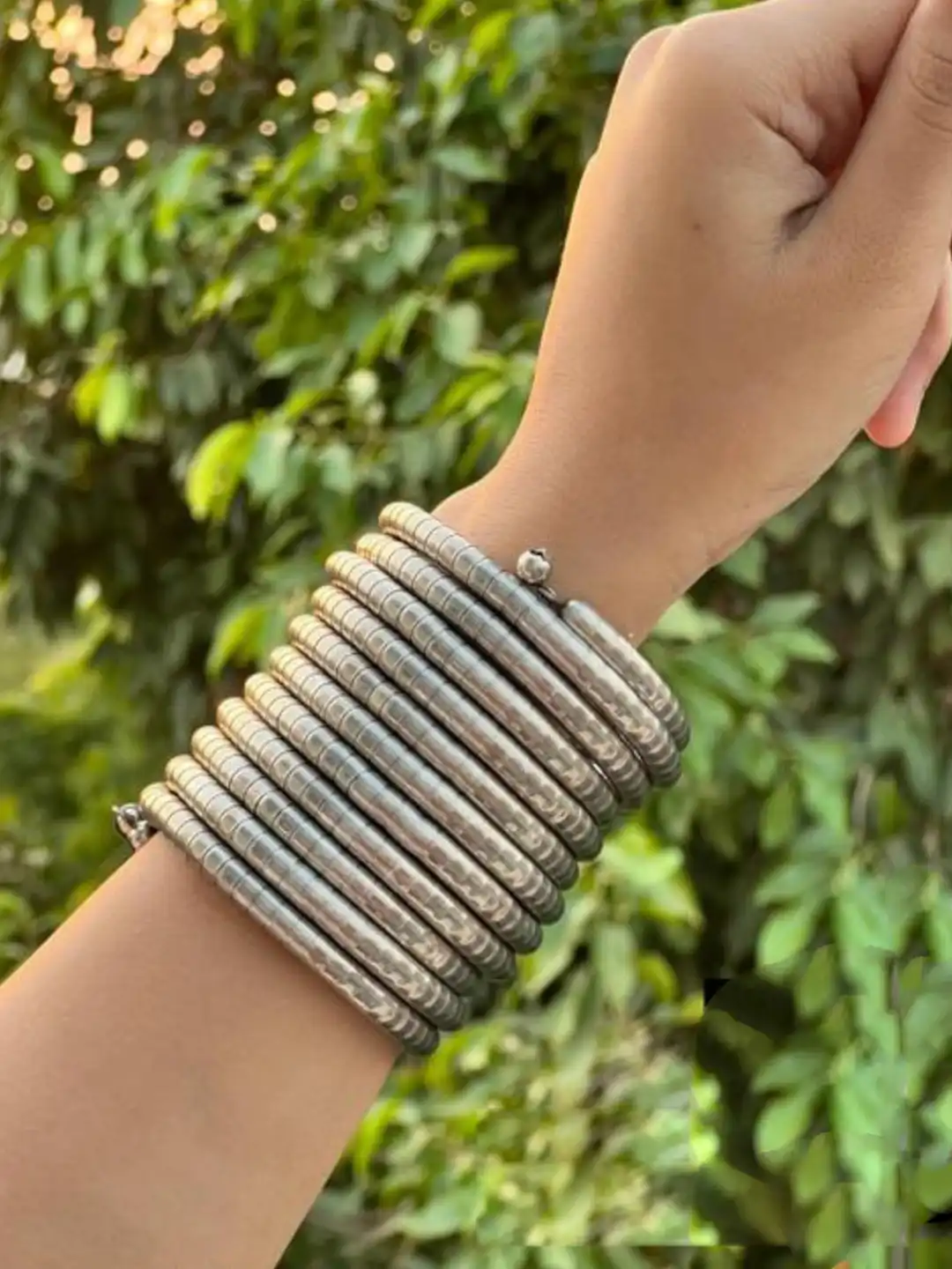 Buy PRASUB Silver-Plated Spiral Bangle - Bangle for Women 27253968
