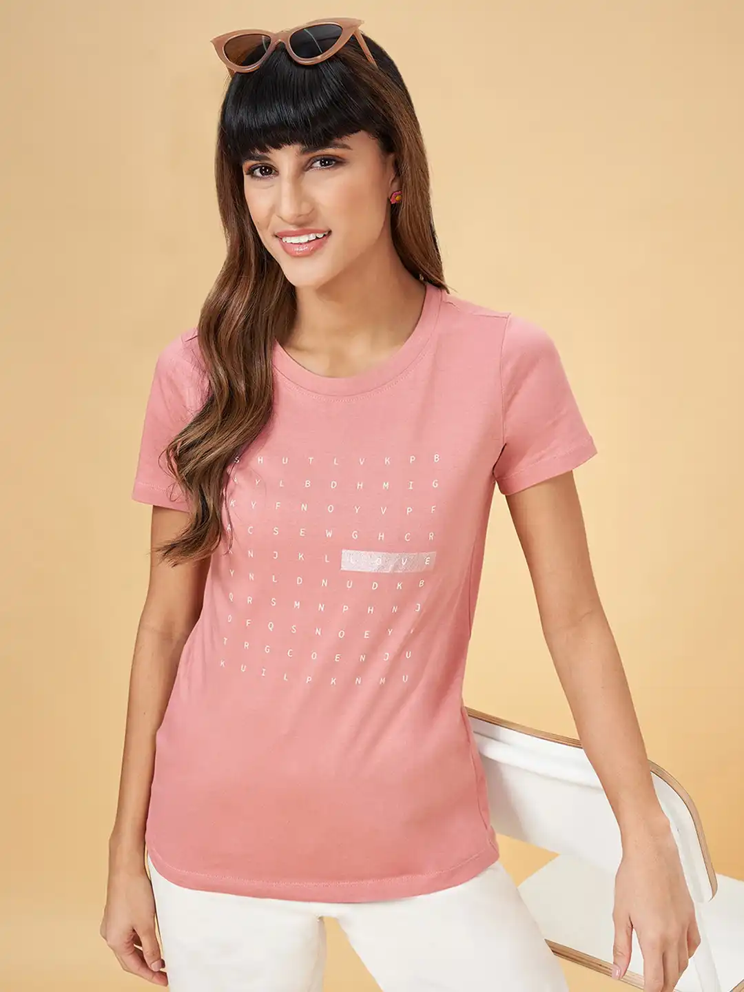 Buy Honey by Pantaloons Typography Printed Pure Cotton Casual T