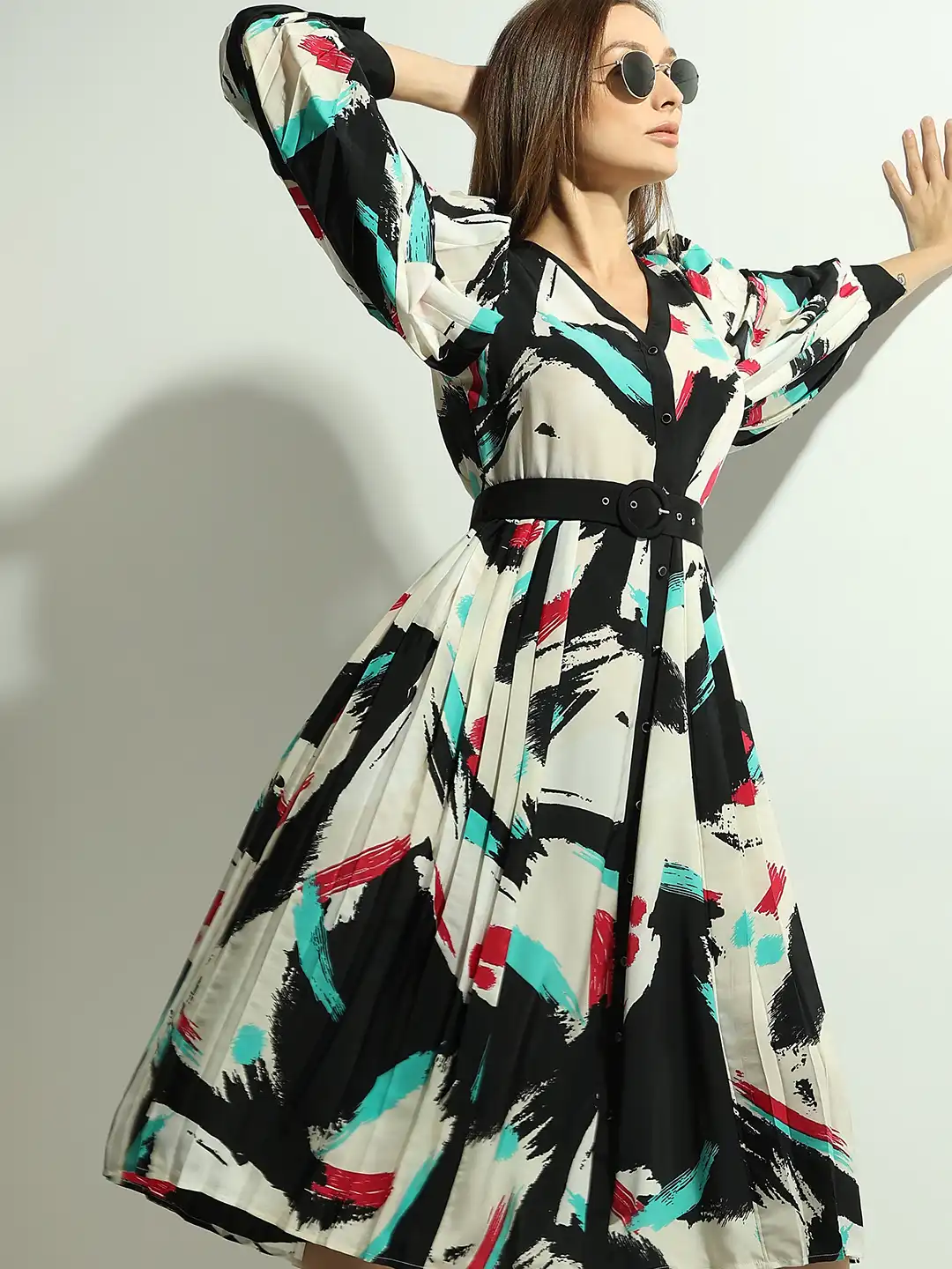 vero moda women printed fit & flare dress Buy Vero Moda Women Floral Print Fit & Flare V-Neck Mini Dress - Dresses  for Women 34772655