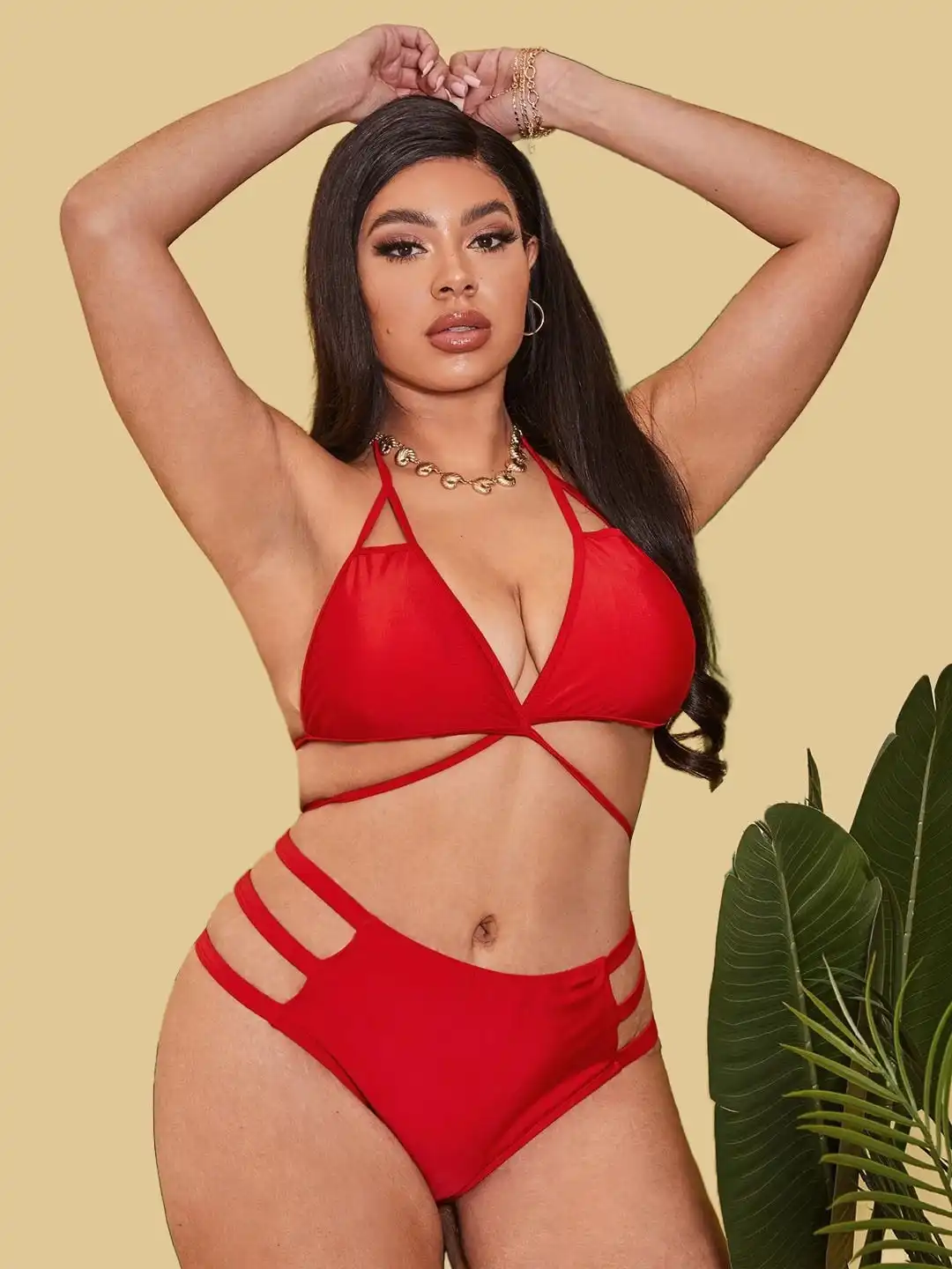 Buy Krelin Halter Neck Cut-Out WrapBasics Bikini Set - Lingerie