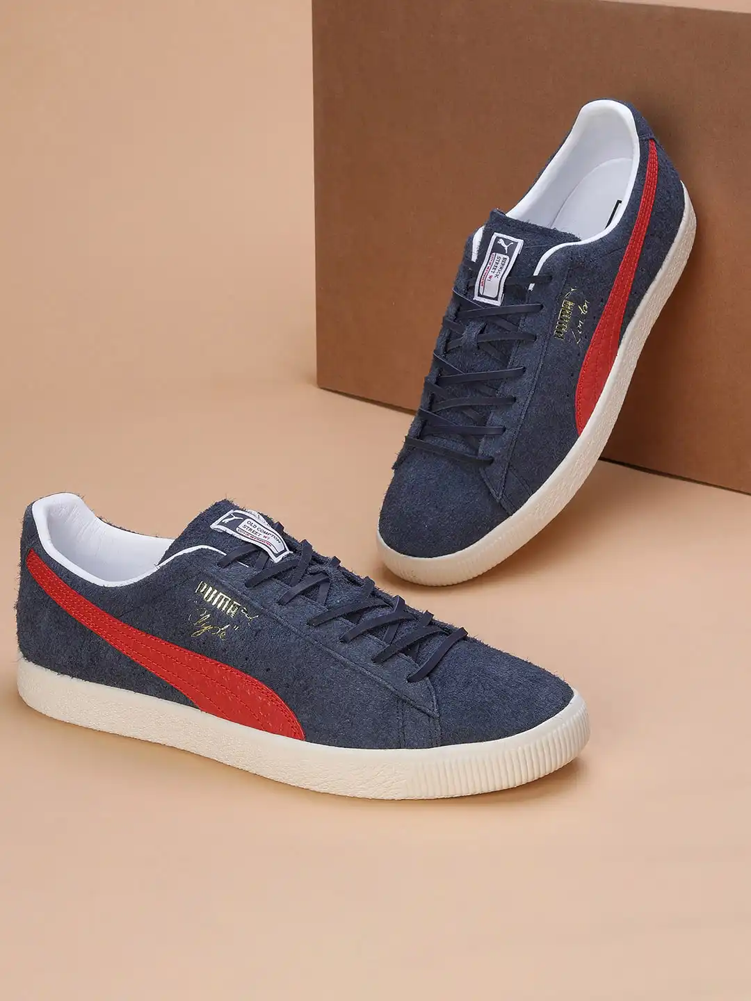 puma men puma suede blue brown