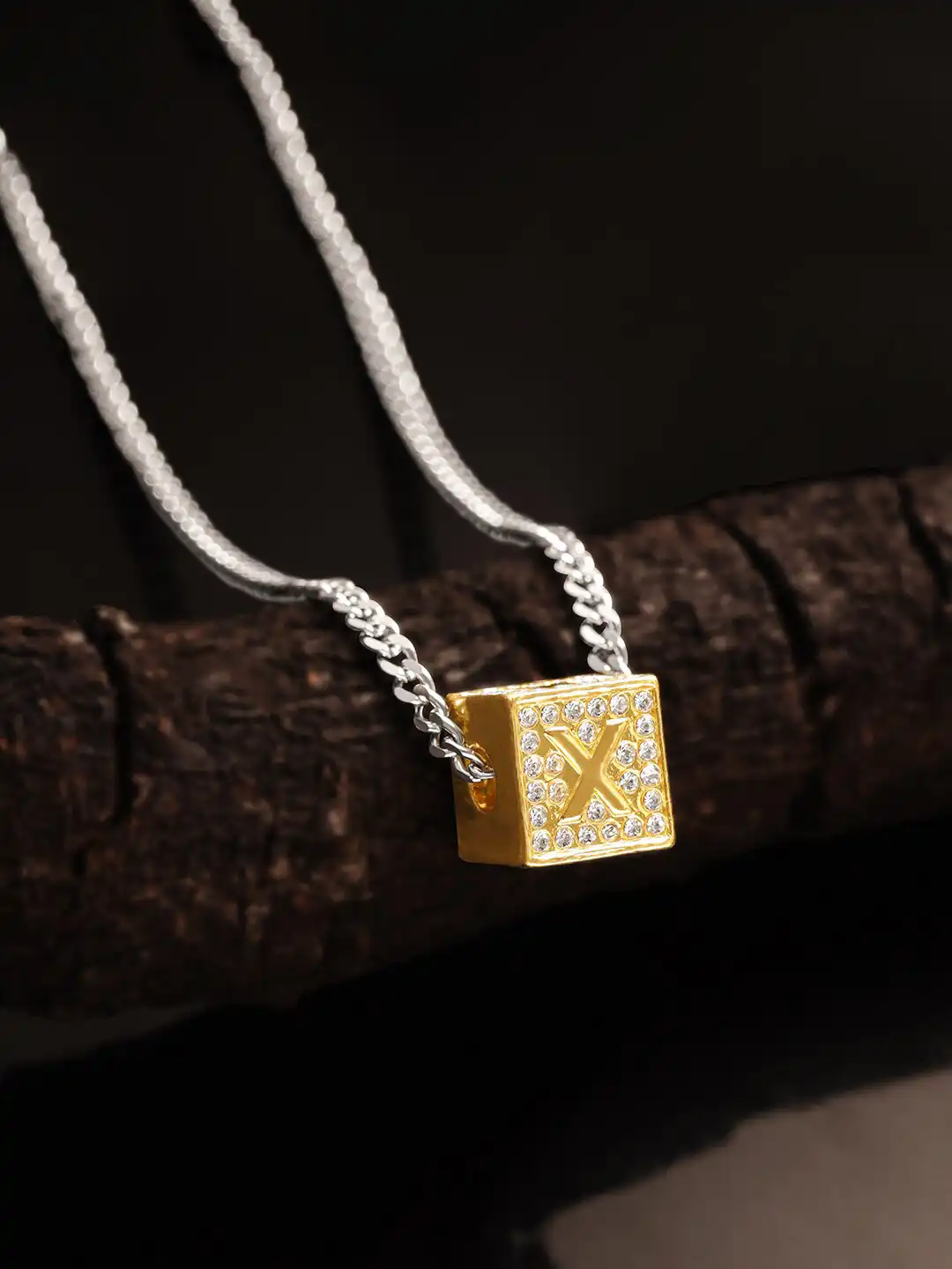 ⭐︎様 Buy The Roadster Lifestyle Co. Men 'X' Letter Square Pendants with