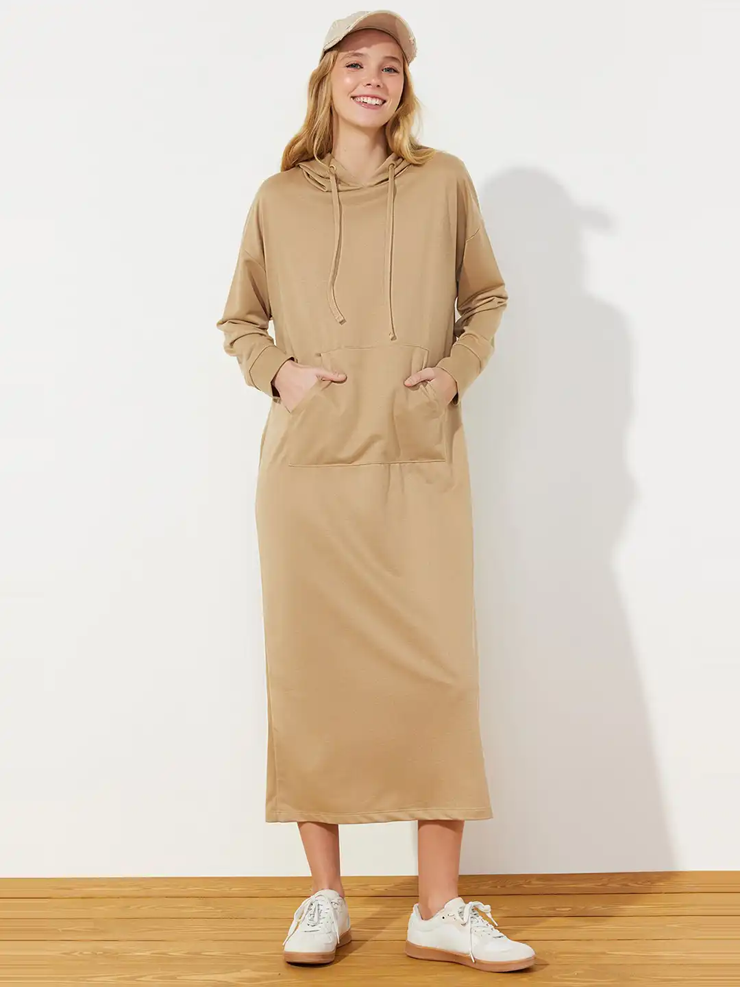 Buy Trendyol Hooded T-shirt Midi Dress - Dresses for Women