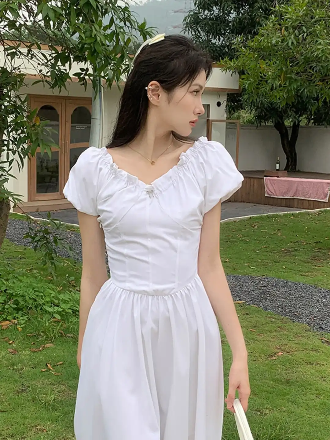 Buy KPOP Puff Sleeves Fit & Flare Maxi Dress - Dresses for Women