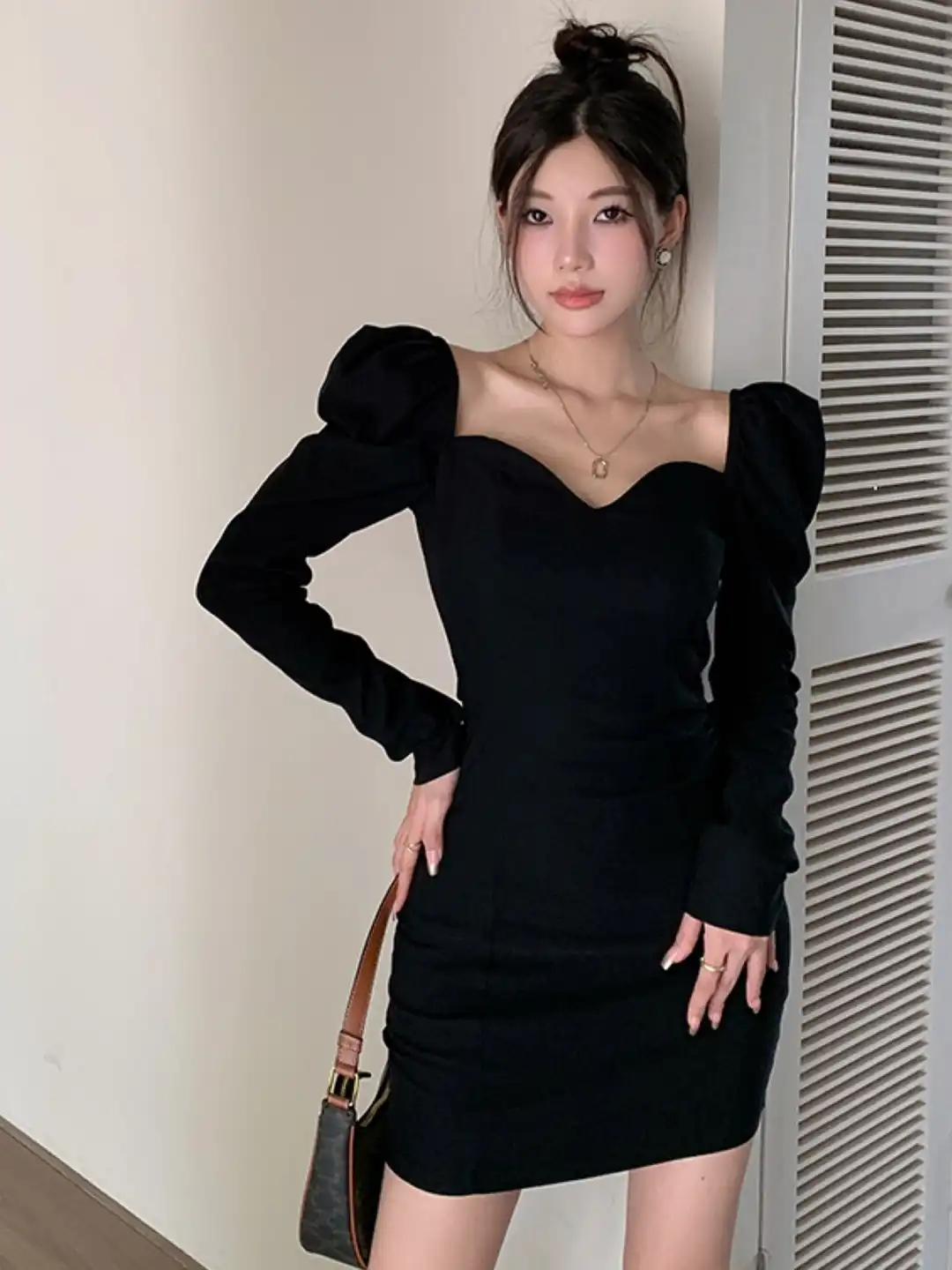 blue dress for baby girl Sample Zip-Back Ruched Bodycon Dress main image 1