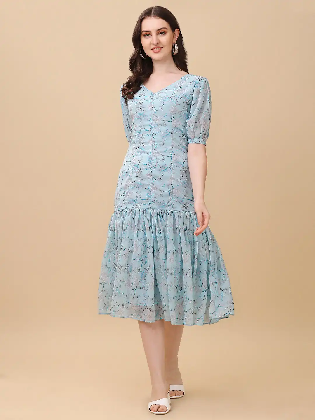 drop waist western dress Wrangler Women's Retro Western Vintage Denim Dress