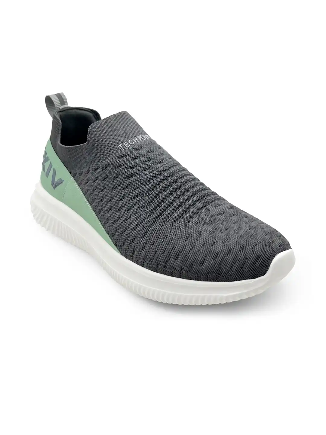Buy KazarMax Men TechKnit Colourblocked Slip On Sneakers - Casual