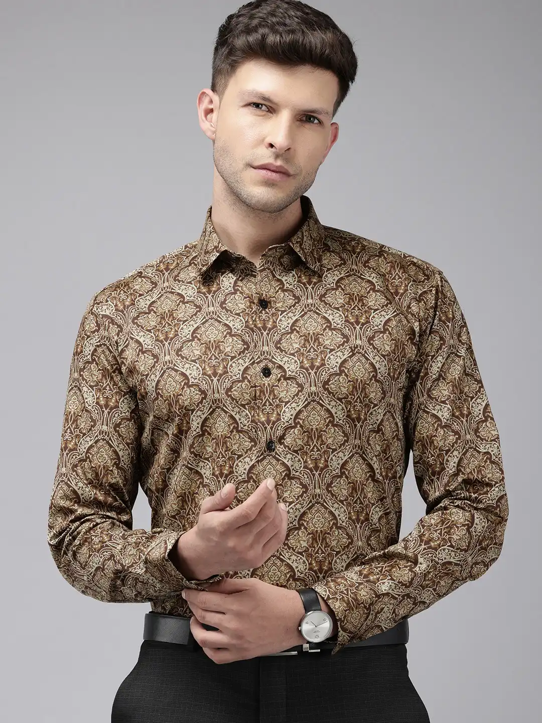 Buy Van Heusen Men Slim Fit Printed Pure Cotton Formal Shirt - Shirts for  Men 27908212 | Myntra