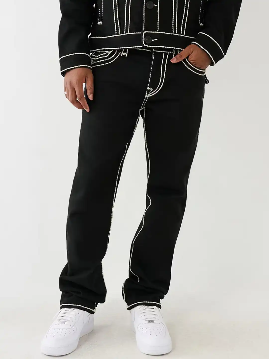 Buy True Religion Men Rope Stitch Ricky Straight Fit Mid-Rise